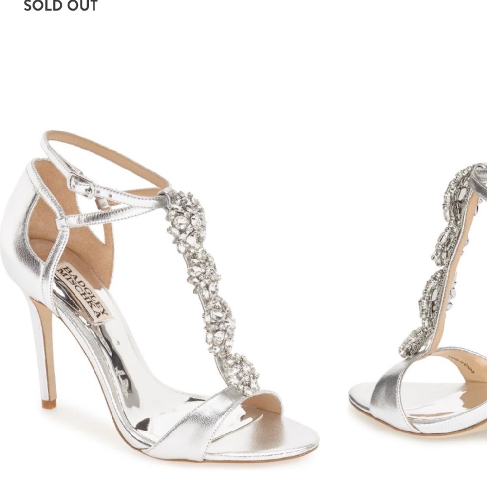 Badgley Mischka 'Leigh' Embellished Evening Sandal